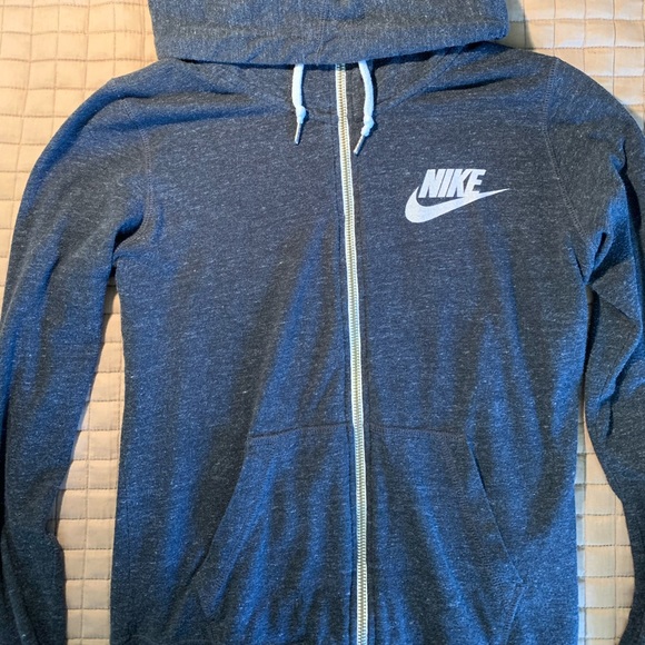 Nike Thin Heathered Dark Grey ZIP Up Sweatshirt S - Picture 3 of 3